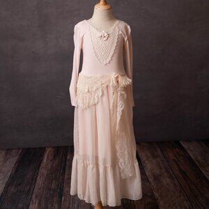 Dollcake Vintage Long Dress with tulle and lace, Size 5